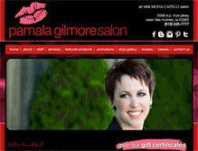 Tablet Screenshot of pamalagilmoresalon.com